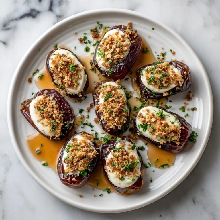 Mascarpone Stuffed Dates with Maple Drizzle Recipe