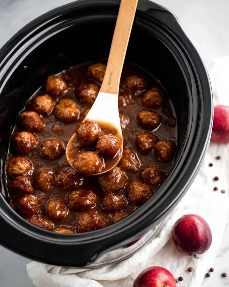 Slow Cooker Apple Butter Meatballs Recipe