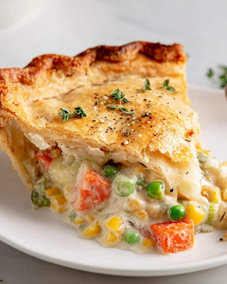 Creamy Chicken Pot Pie Bake with Crescent Roll Crust Recipe