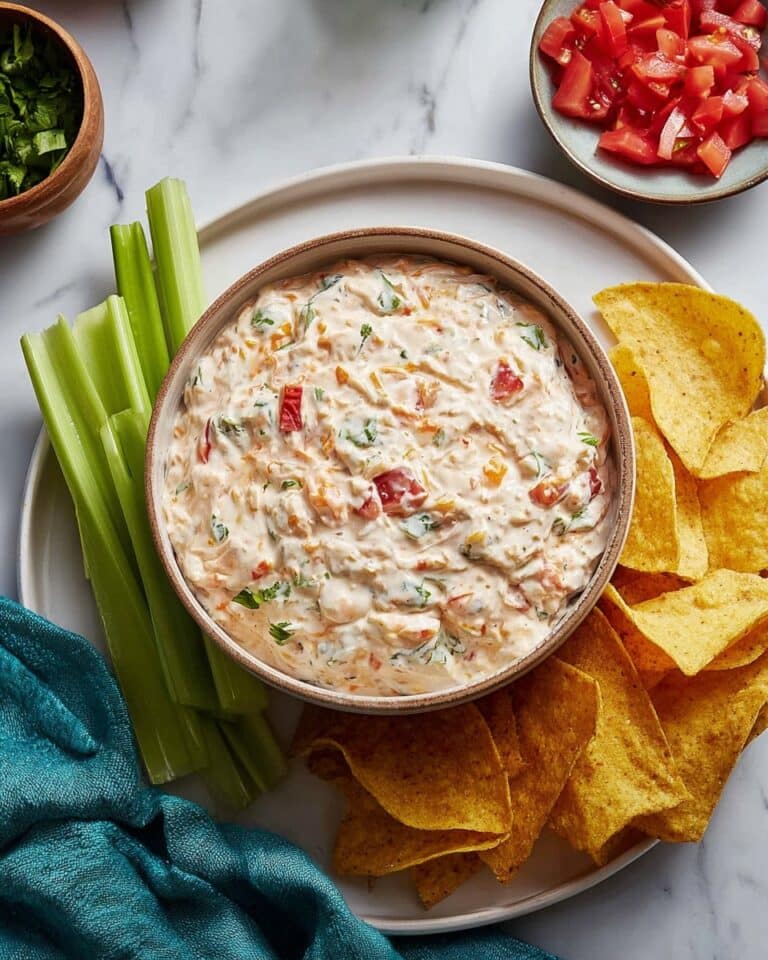 High-Protein Pool Dip with Ranch and Rotel (Viral Boat Dip) Recipe