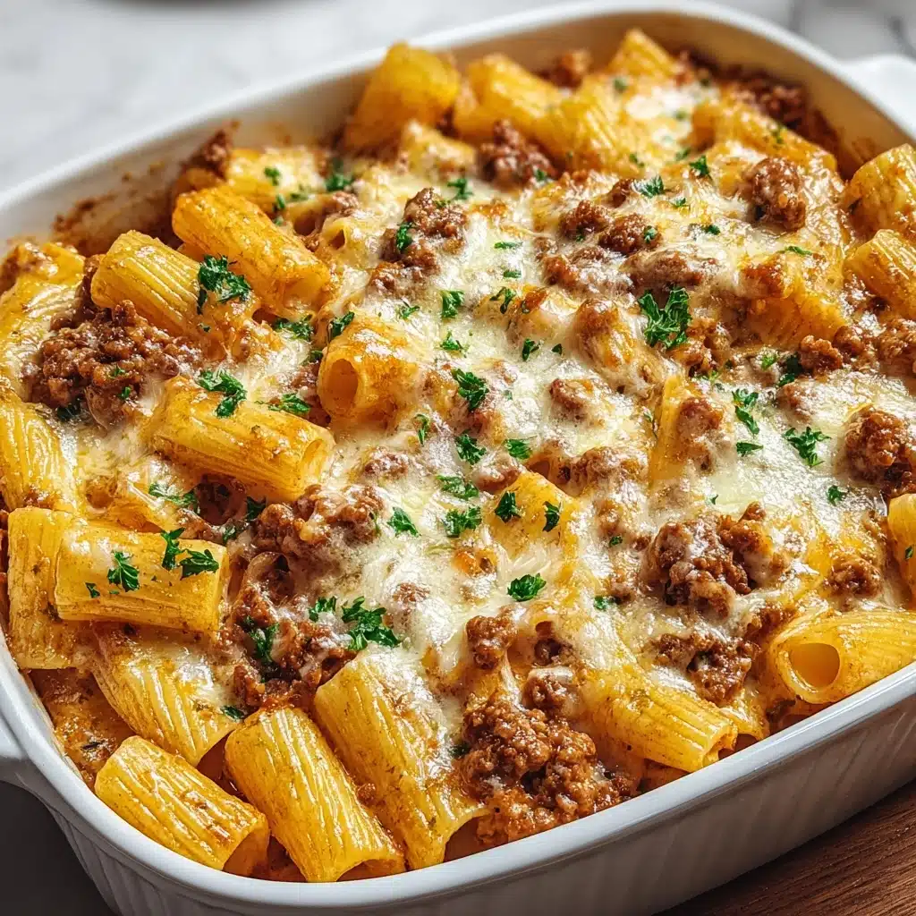 Creamy Parmesan Beef Rigatoni Recipe - Recipe Image