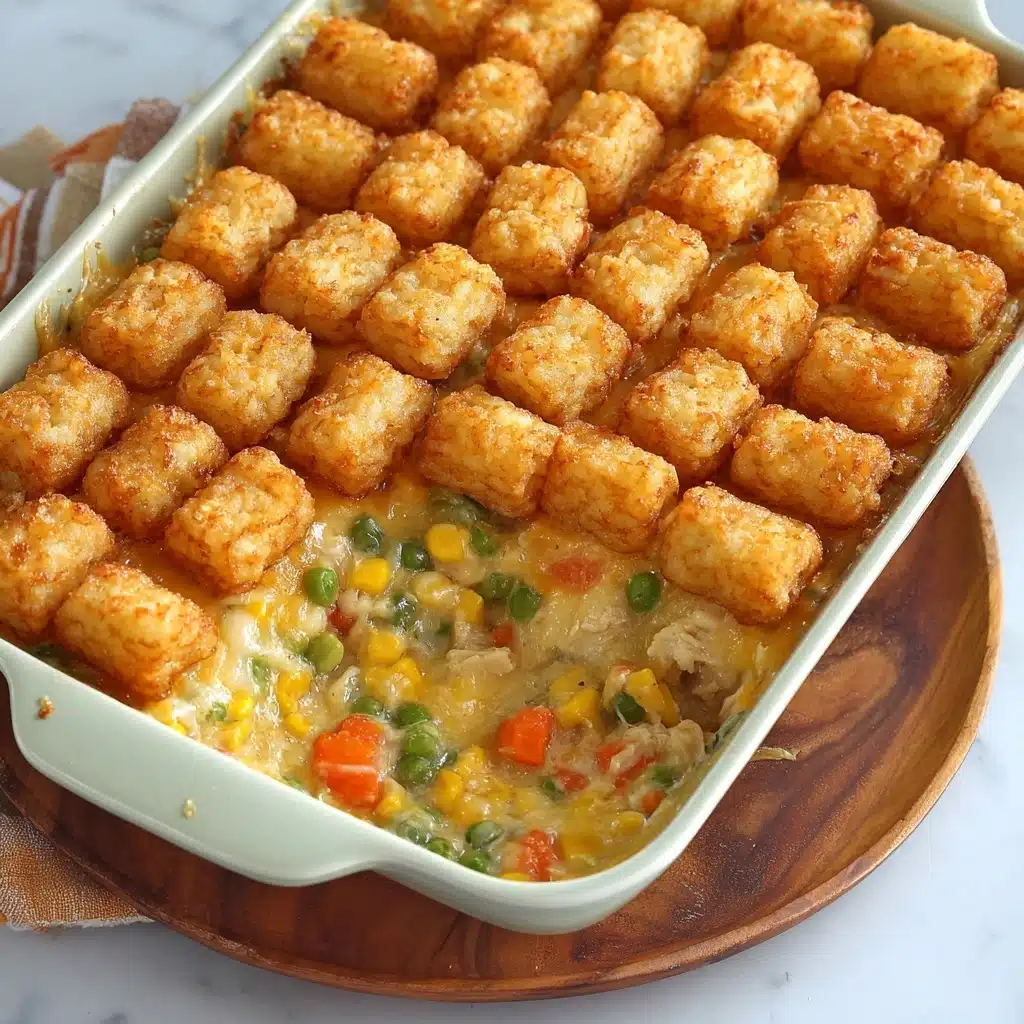 Chicken Alfredo Tater Tot Casserole Recipe - Recipe Image