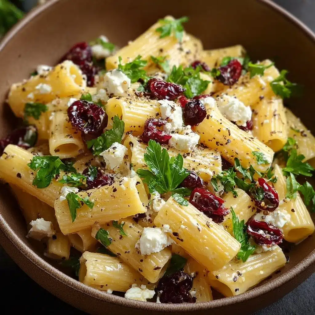 Feta & Cranberry Rigatoni Salad with Lemon Vinaigrette Recipe - Recipe Image