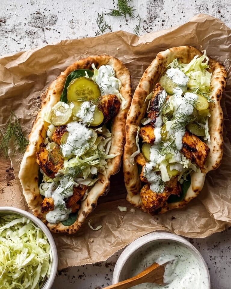 Sheet Pan Chicken Pitas with Herby Ranch Recipe