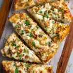 The Viral Chicken Alfredo Garlic Bread I'm Obsessed With Recipe