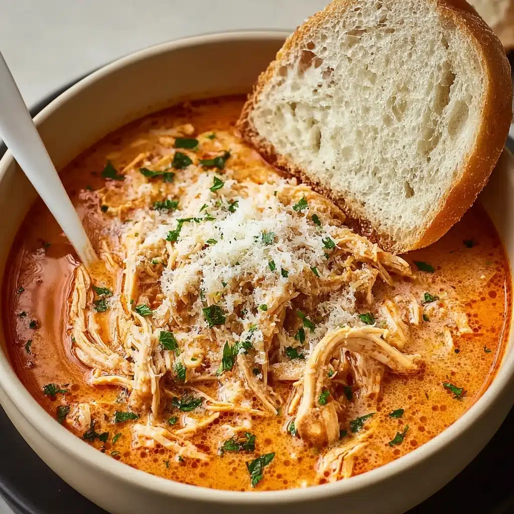 Crock Pot Creamy Chicken Parmesan Soup Recipe - Recipe Image
