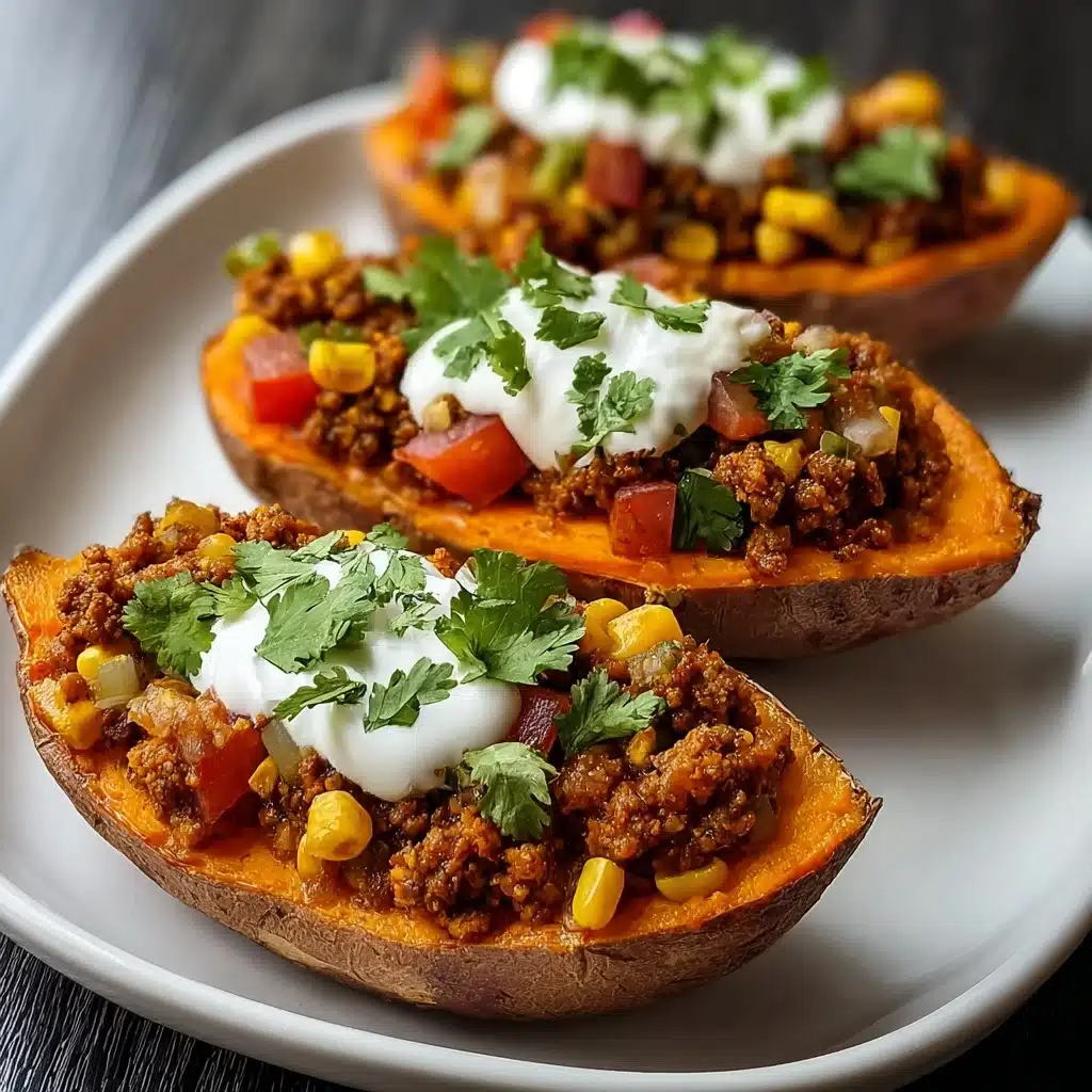Ground Turkey Stuffed Sweet Potatoes Recipe - Recipe Image