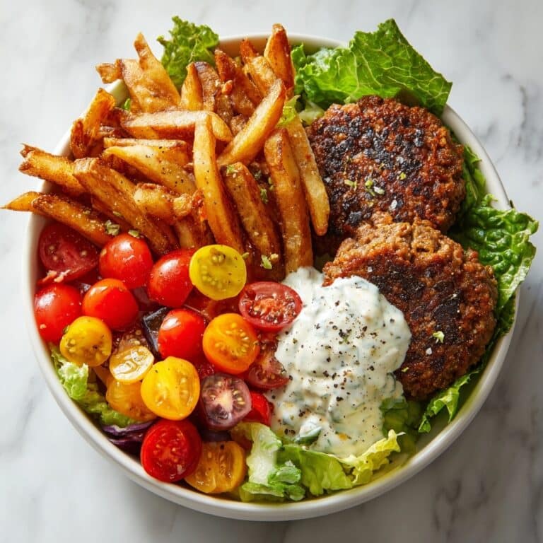Burger Bowls with Caramelized Onion Aioli Recipe