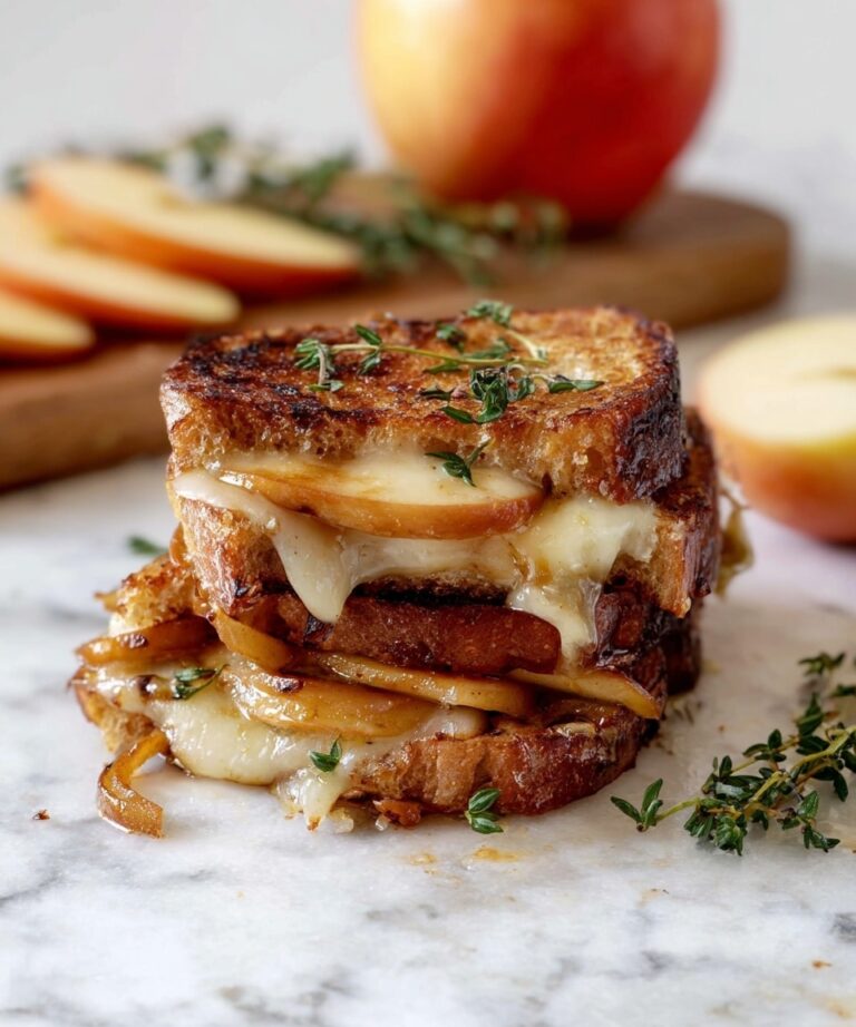 Caramelized Onion & Apple Grilled Cheese Sandwich Recipe