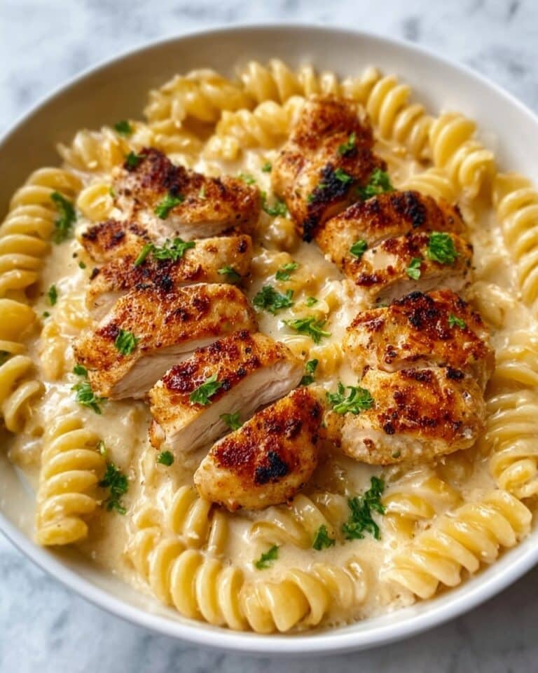 Cheesy Cajun Garlic Chicken Rotini Skillet Recipe