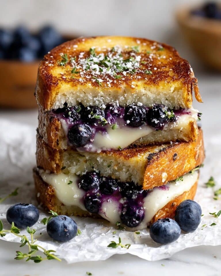 Crispy Blueberry Lemon Thyme Grilled Cheese Sandwich Recipe