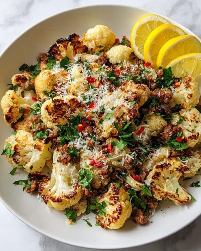 Garlic Butter Ground Turkey with Cauliflower Skillet Recipe