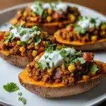 Ground Turkey Stuffed Sweet Potatoes Recipe