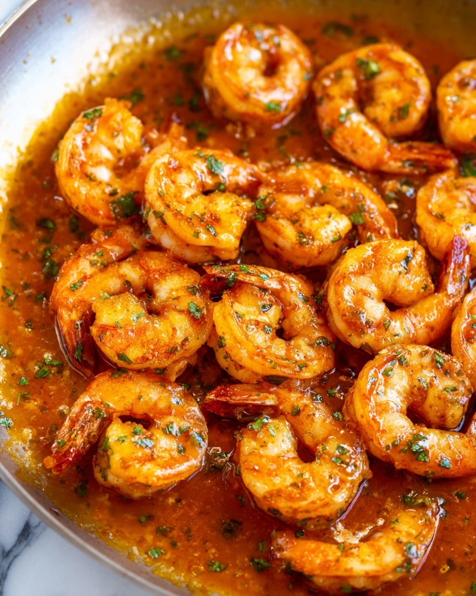 A white plate filled with a single layer of cooked shrimp, each shrimp golden-orange with charred black grill marks and glistening with a light coating of oil or butter. Small green herb pieces are sprinkled evenly over the shrimp, adding a touch of color contrast. The plate is set against a background of green leaves and a blurred lake scene with soft natural light. photo taken with an iphone --ar 4:5 --v 7