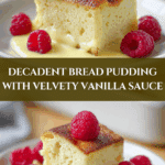Custard Bread Pudding with Vanilla Sauce Recipe