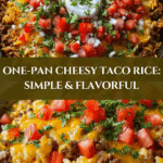 Cheesy Taco Rice (One-Pan Recipe) Recipe