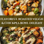 Roasted Vegetable & Chickpea Bowl with Tahini Dressing Recipe