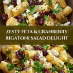 Feta & Cranberry Rigatoni Salad with Lemon Vinaigrette Recipe