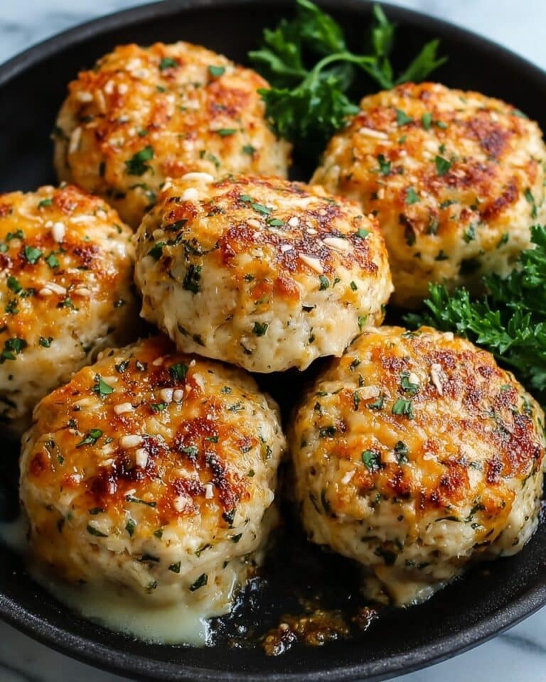 Garlic Parmesan Chicken Meatloaves Recipe
