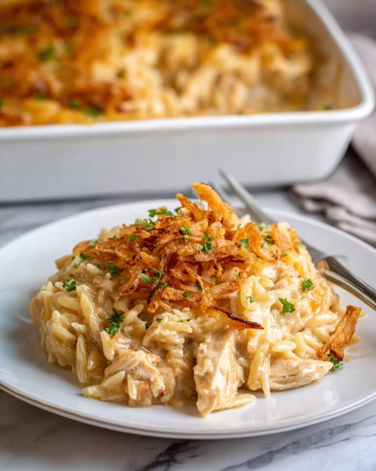 French Onion Orzo Bake Recipe