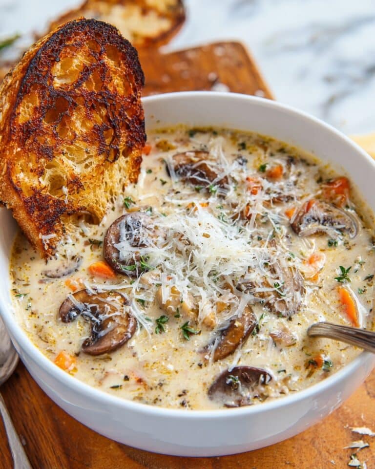 Creamy Mushroom Chicken and Wild Rice Soup Recipe