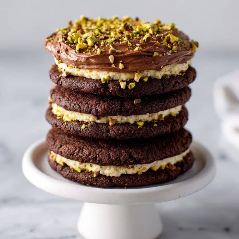 Layered Chocolate-Pistachio Cookie Cake Recipe