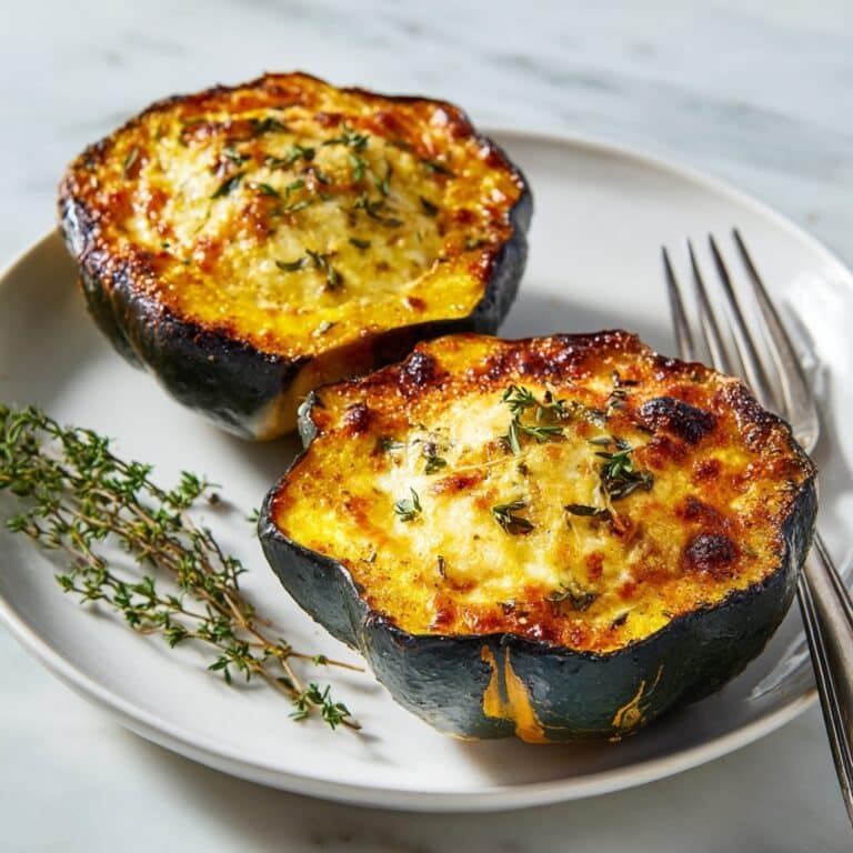 Caramelized Onion and Gruyère Stuffed Acorn Squash Recipe