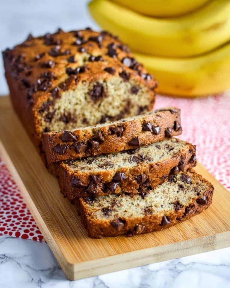 Peanut Butter Banana Bread with Chocolate Chips Recipe