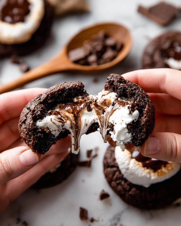Hot Cocoa Cookies with Marshmallows and Chocolate Drizzle Recipe