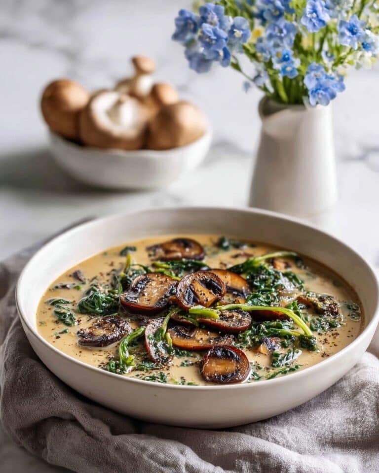 Wild Mushroom, Caramelized Onion, and Kale Soup Recipe