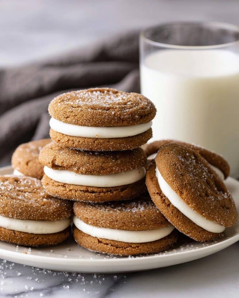 Ginger Molasses Cookies with Marshmallow Frosting Recipe