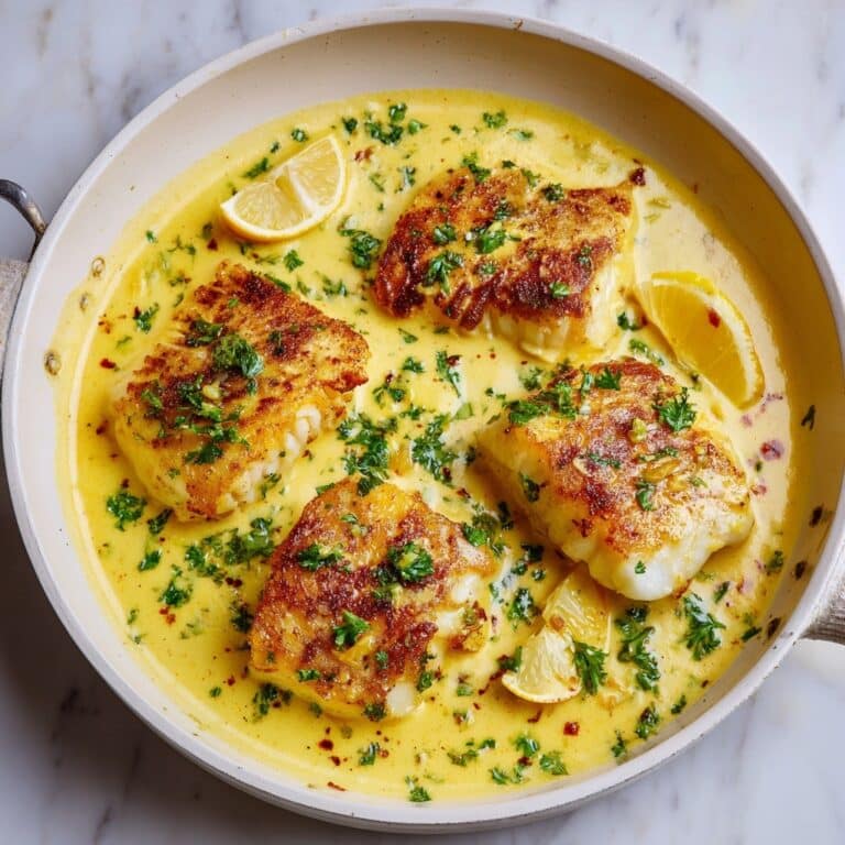 Baked Cod in Coconut Lemon Cream Sauce Recipe