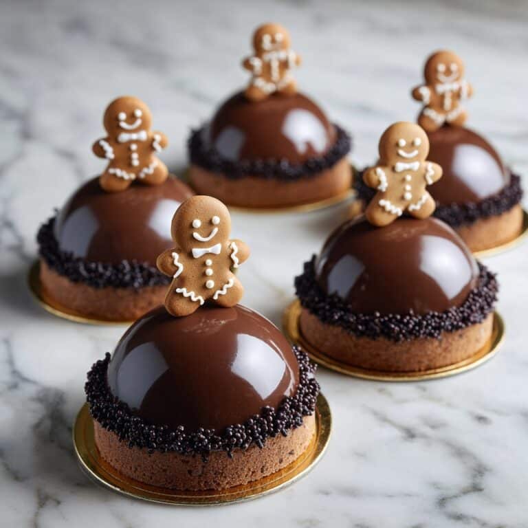 Gingerbread Latte Mousse Domes Recipe
