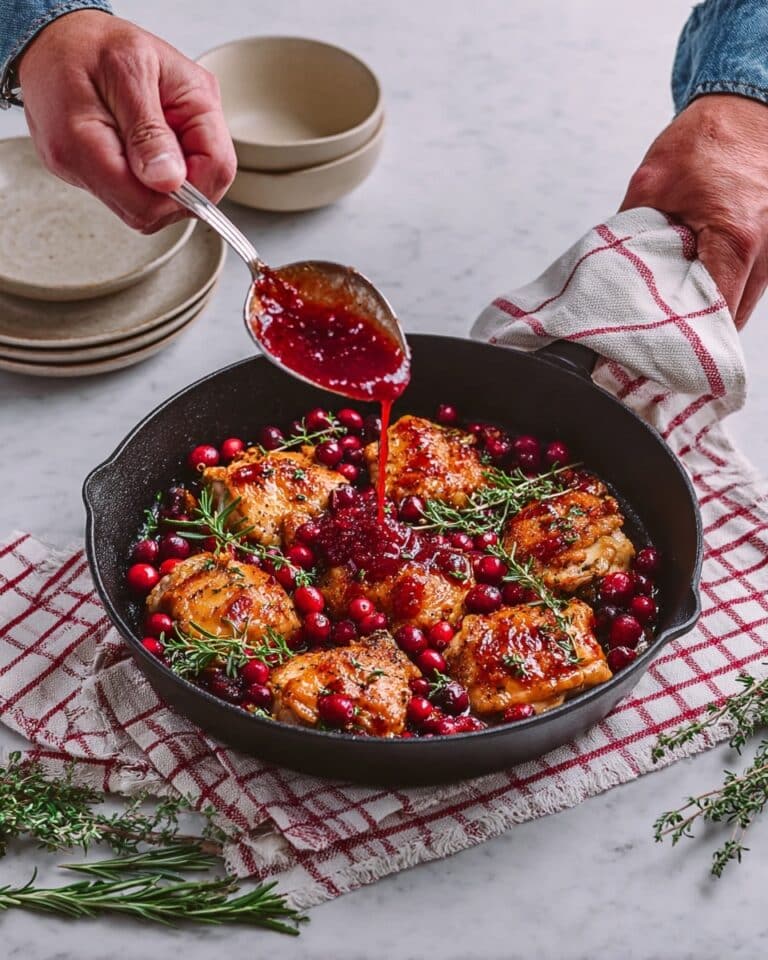 Honey Garlic Chicken with Jellied Cranberry Sauce Recipe