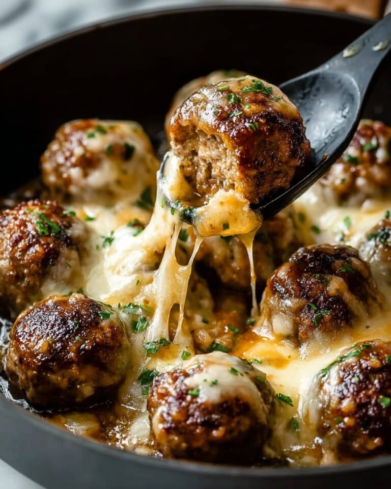 Cheesy French Onion Meatballs Recipe