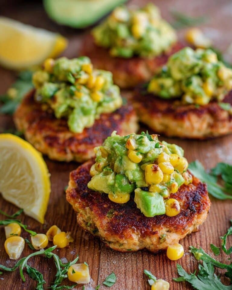 Chicken Burgers with Avocado Corn Salsa Recipe