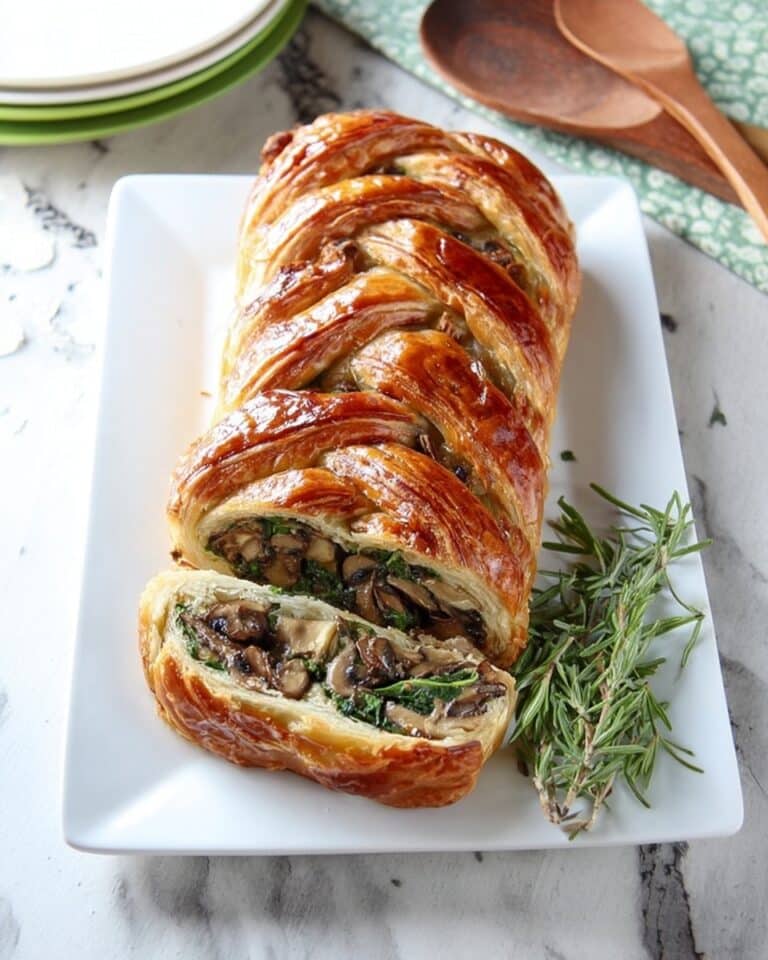 Cheesy Mushroom Spinach Puff Pastry Recipe
