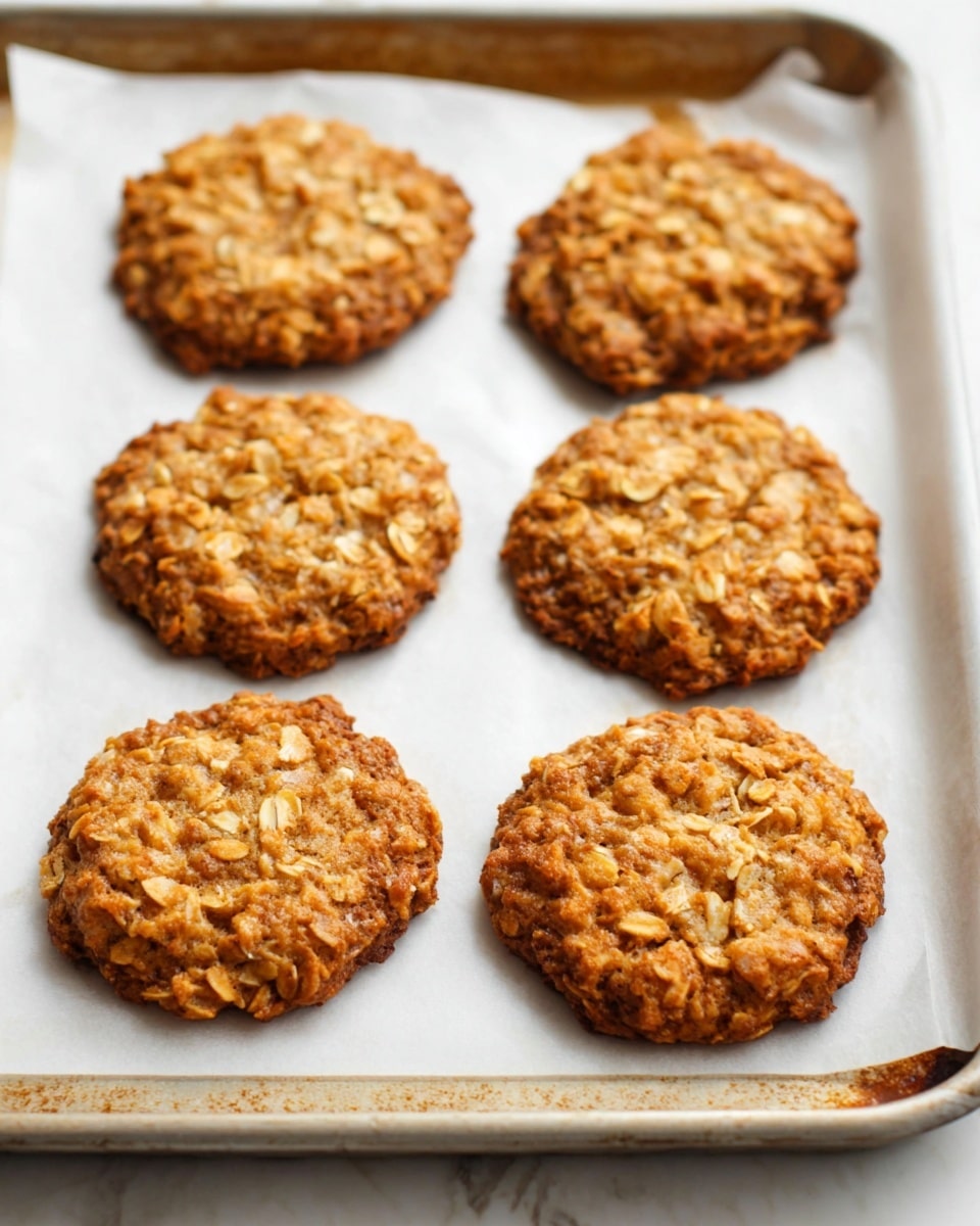 A white plate holds a stack of round oatmeal cookies, each topped with a light layer of white icing that drips slightly over the edges. The cookies are golden brown with rough, bumpy textures showing bits of oats and a slightly chewy surface. The stack is arranged in a casual pile with some cookies overlapping. The background shows a white marbled texture with blurred greenery on one side and a mason jar with a white-colored drink in the back. photo taken with an iphone --ar 4:5 --v 7