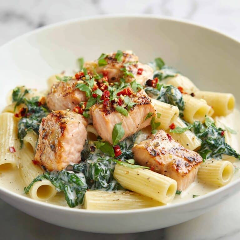 Quick Salmon & Spinach Pasta Recipe