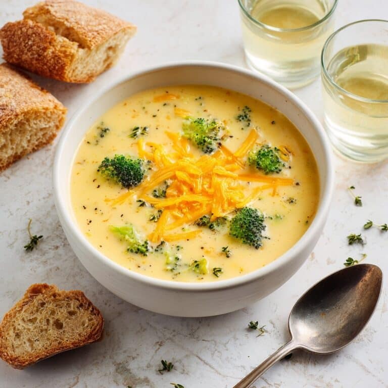 Vegan Cheesy Broccoli Soup Recipe