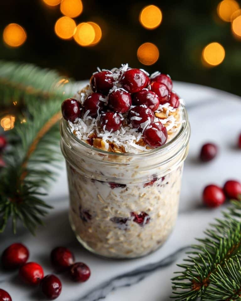 Coconut Cranberry Overnight Oats Recipe