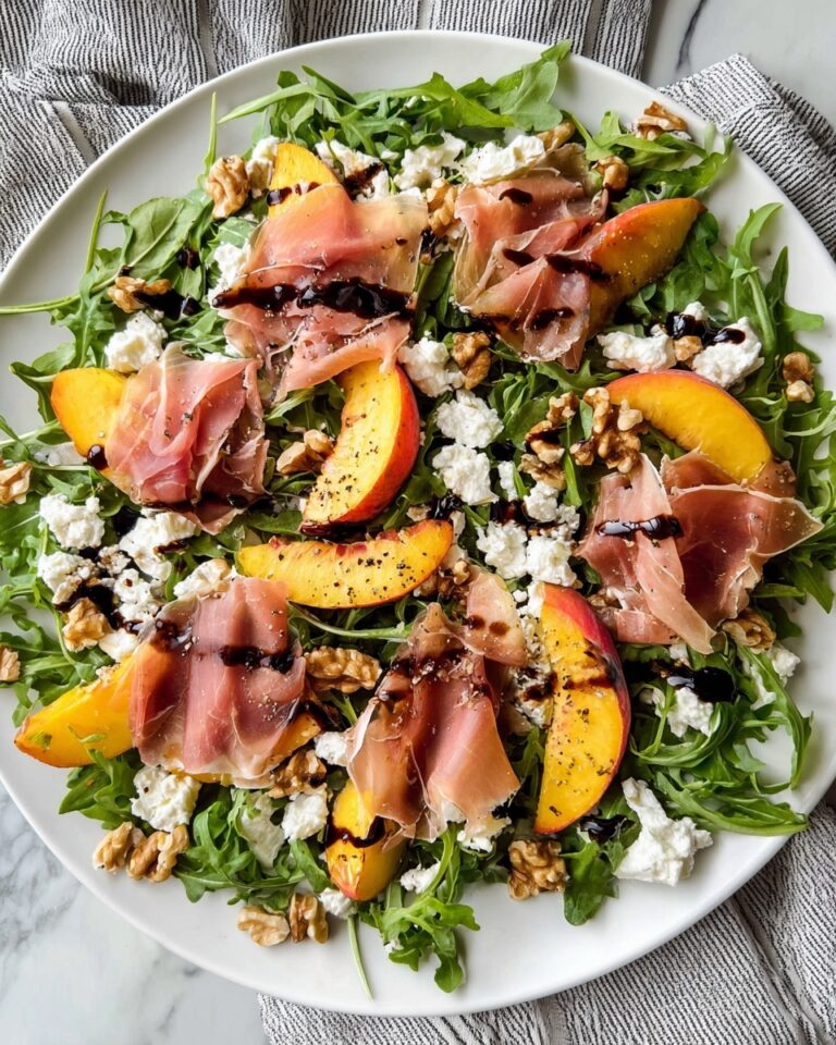 Peach & Prosciutto Cottage Cheese Salad Recipe
