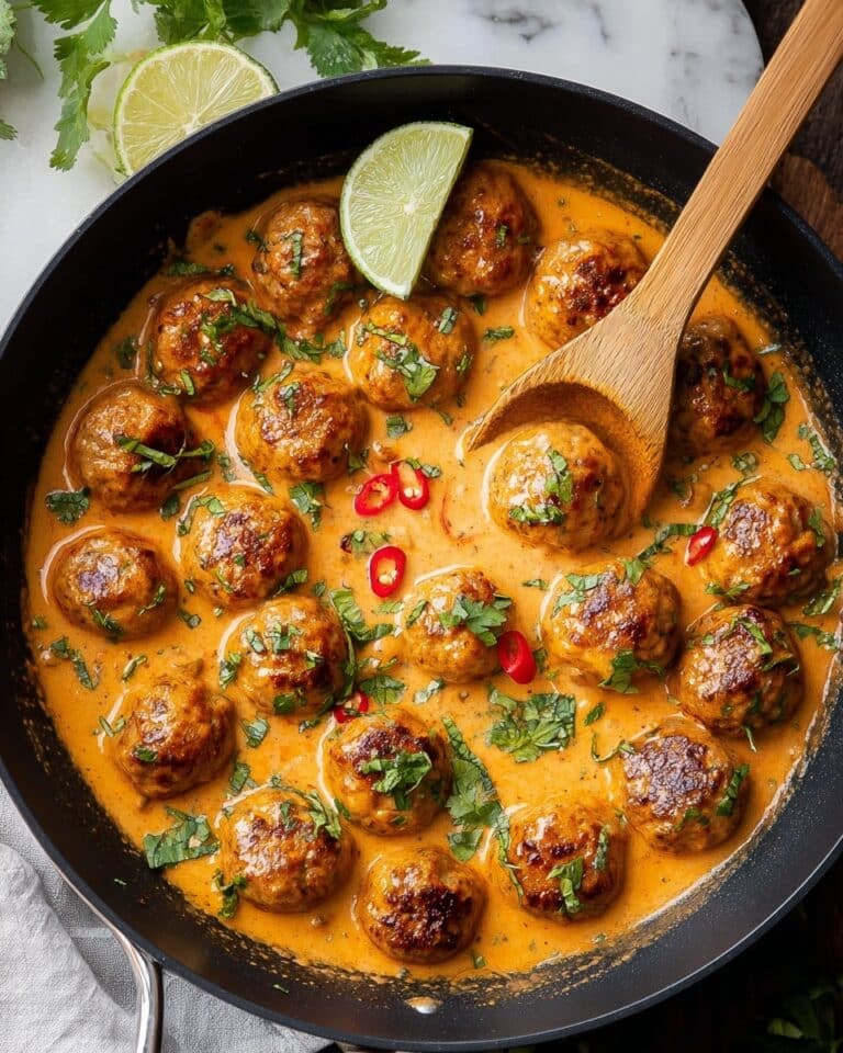 Thai Chicken Meatballs in Coconut Curry Recipe