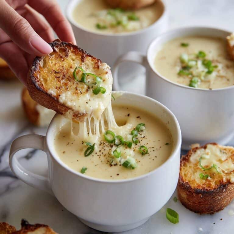 Roasted Garlic Cheddar Cauliflower Soup Recipe