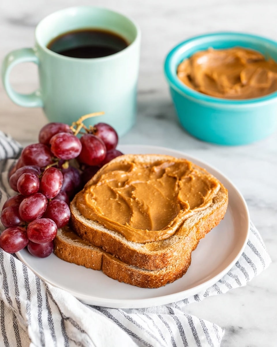 A small white bowl is filled with smooth, thick, light brown spread with a creamy texture. A silver knife rests inside, scooping up some of the spread, showing swirls and soft peaks. Around the bowl, rectangular biscuits with a golden brown color and embossed patterns are placed on a white marbled surface. The scene is close-up and bright, highlighting the rich texture of the spread and the crunchy look of the biscuits. Photo taken with an iphone --ar 4:5 --v 7