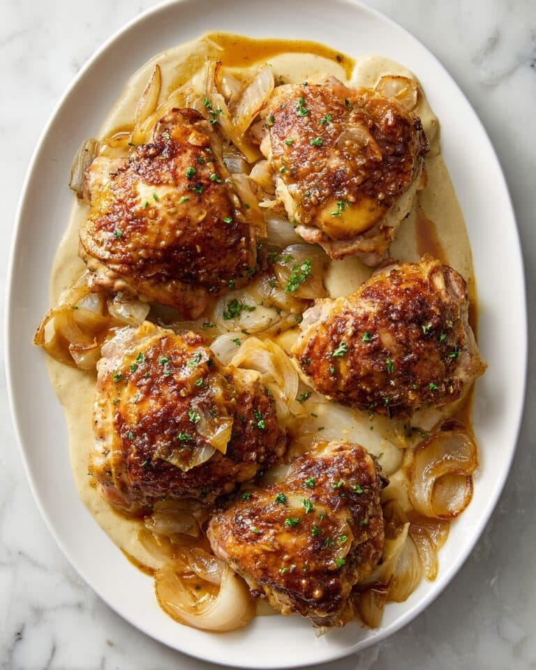 Braised Chicken Thighs with Onion and Chive Yogurt Dip Recipe