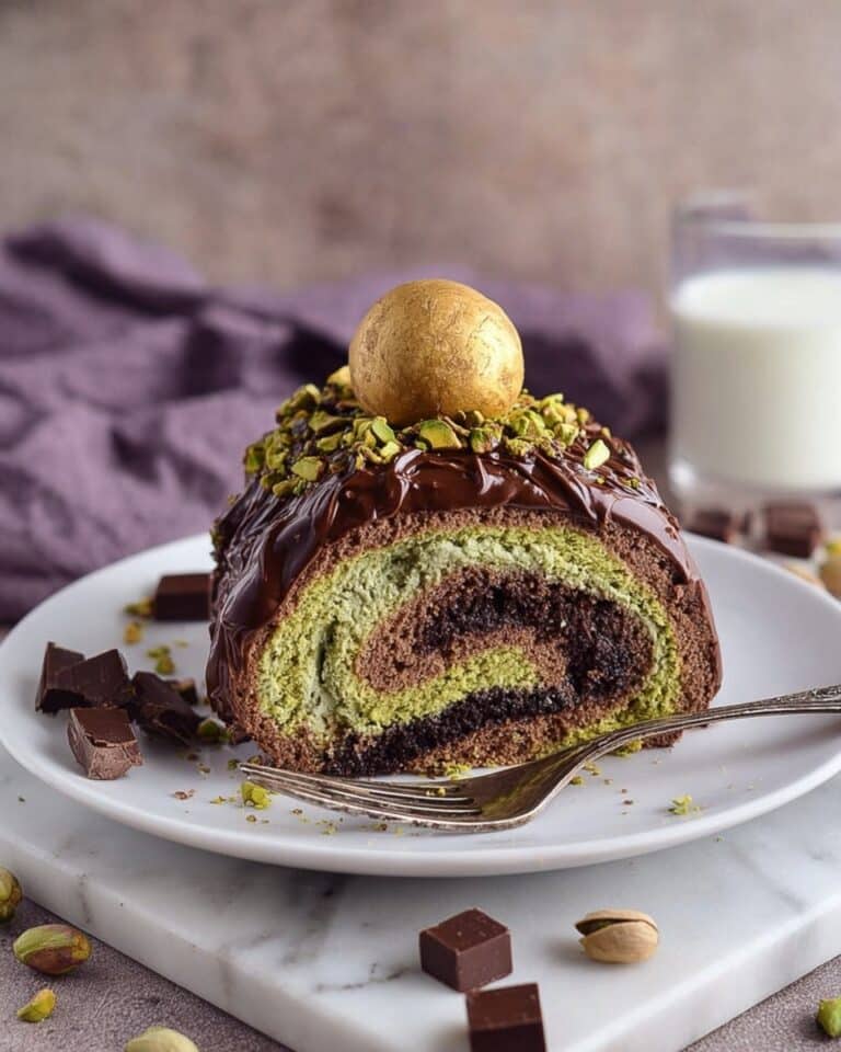 Dubai Chocolate Roll Cake Recipe