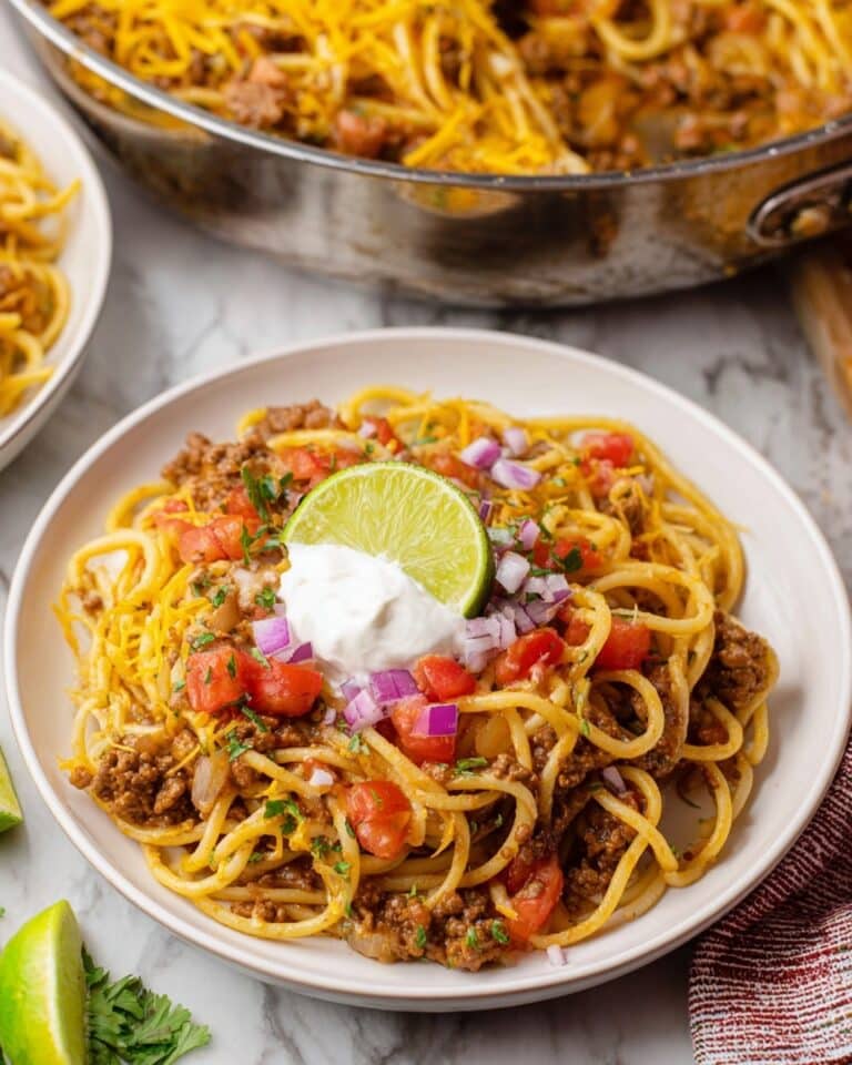 Cheesy Taco Spaghetti Recipe