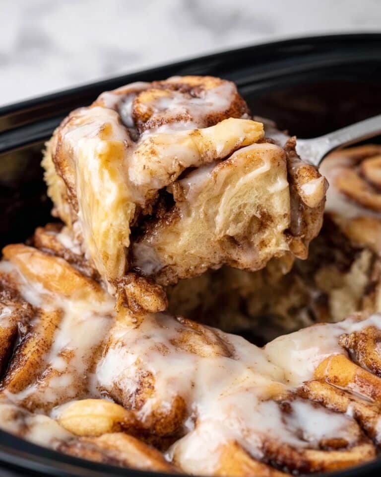 Crock Pot Cinnamon Roll Casserole Recipe