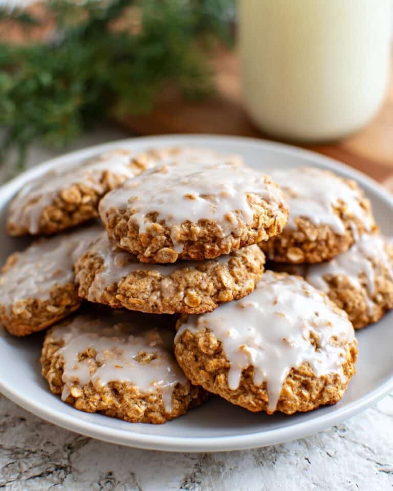 Iced Gingerbread Oatmeal Cookies Recipe